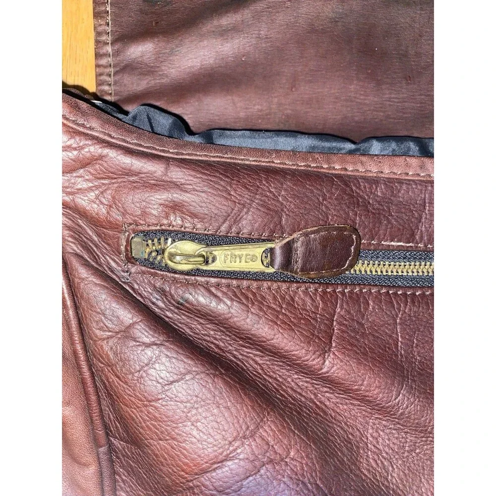 FRYE 100% Genuine Leather Messenger Bag, Dark Brown (Unisex) Butter Soft Strap - Picture 9 of 15